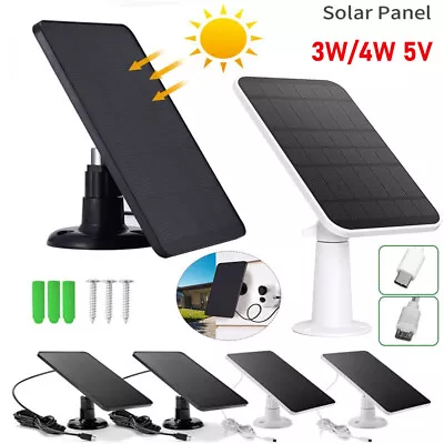 4W 5V Solar Panel For USB Power CCTV Camera Security Cam Battery Charger Outdoor • $19.89