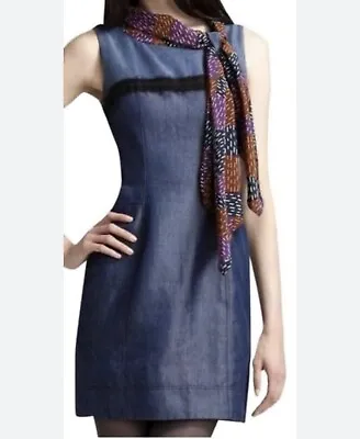 Zac Posen By Z Spoke Dress With Silk Scarf Size 6 • $45