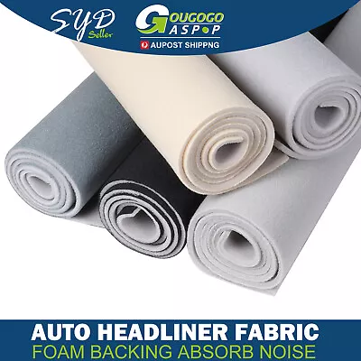 Car Headliner Material Foam Roof Lining Fabric Replace Hood Liner Dampens Noise • $7.43