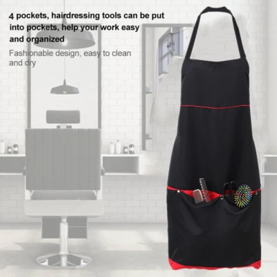 £8.24 • Buy Pro 4-Pockets Salon Barber Hair Cut Cutting Cape Hairdressing Hairdresser Apron