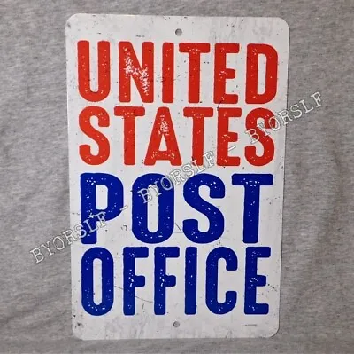 Metal Sign POST OFFICE United States USPS Vintage Replica Postal Mailman Carrier • $13.95