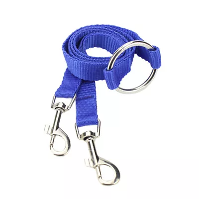  Double Leashes For Dogs Walk And Control 2 Dogs Nylon Belt Pet Dog Traction • £8.89