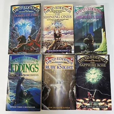 David Eddings 6 Paperback Book Bundle Lot Fantasy Tamuli 1-3 Elenium 2-3 Polgara • £15.99