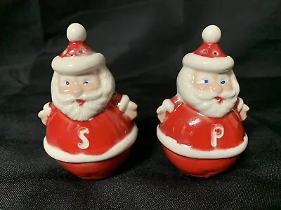 $8 • Buy Vintage Miniature Santa Christmas Salt & Pepper Shakers 4 X 2.5 