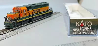 BNSF 6799 Kato SD40-2 Snoot Nose W/dcc=6799 Micro Train Couplers N Scale • $150