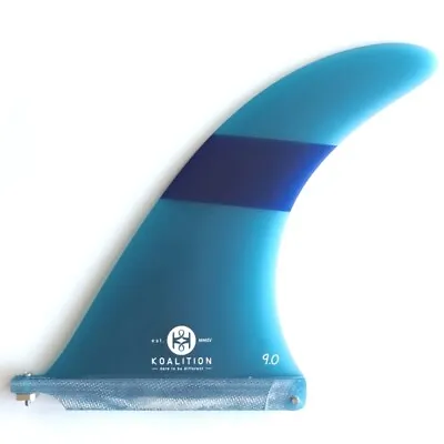 Koalition California Longboard Fin 9 Inch Blue NEW Surfboard • £65.95