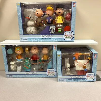Peanuts A Charlie Brown Christmas Figures Memory Lane ALL 3 Box Sets KMART • $175