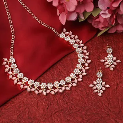 Indian Bollywood Gold Plated AD CZ Kundan Choker Necklace Wedding Bridal Jewelry • $28.59