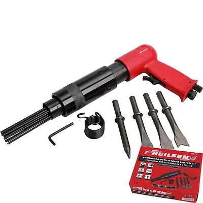 £31.99 • Buy 150mm Air Hammer Drill Gun With 4 X Chisels + Needle Descaler Paint Rust Remover