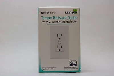 Leviton Tamper-Resistant Outlet W/Z-Wave Technology US Frequency ZW15R White • $49.99