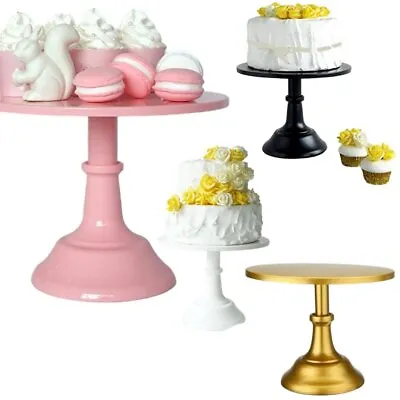 10Inch WEDDING CAKE STAND Round Metal Event Party Display Pedestal Plate Tower • £14.89