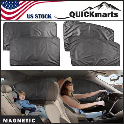 4x Magnetic Car Side Window Sun Shade Cover Visor Mesh Shield UV Block Protector • $13.99