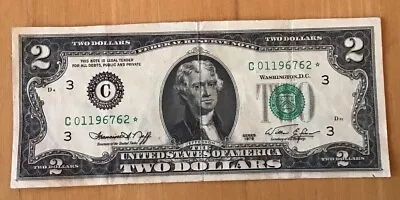 1976 Star Note Two Dollar Bill C (philadelphia Pennsylvania) 01 1967 62* • $10