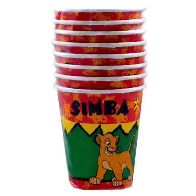 LION KING VINTAGE 1994 7oz PAPER CUPS (8)~ Birthday Party Supplies Beverage Nala • $10