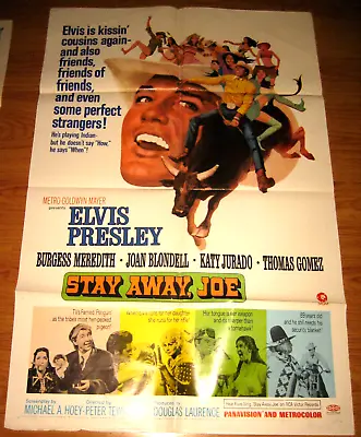 Stay Away Joe Orig 1sh Movie Poster Elvis Presley  • $79.99