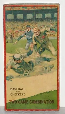 Circa 1910's Milton Bradley Baseball & Checkers Two Game Combination Board Game • $599.99