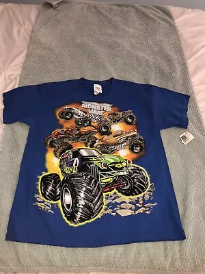 Vintage K-Mart NWT Shirt Youth 10/12 M Monster Jam Monster Truck Gravedigger • $0.99