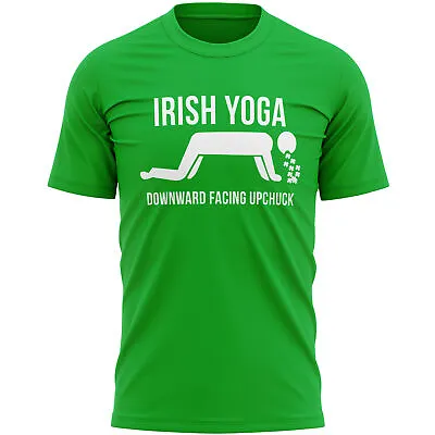 £12.95 • Buy Irish Yoga T Shirt Funny St Patricks Day Paddy Days Gift Ideas Him Mens TShirt