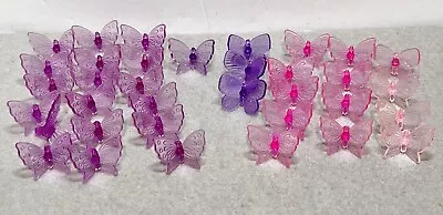 Lot Of 35 Butterfly Lights Bulbs For Ceramic Christmas Tree Pink Purple Colors • $8.99