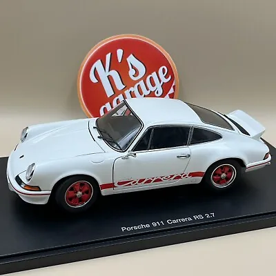 AUTOart 1/18 Porsche 911 Carrera RS 2.7 1973 White Red Stripes 78051 • $287