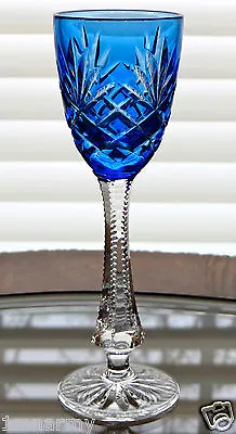 Faberge Odessa Cordial Liqueur Glass Lt Blue Azure Cased  Crystal • $95