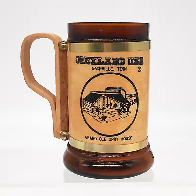 Beer Mug Stein Grand Ole Opry Nashville Tenn Wooden Hand Crafted Vintage 1960's • $14.77