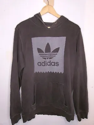 Vintage Adidas Hoodie Mens Size Medium Grey Black • $31