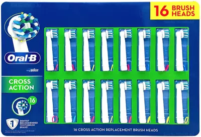 NEW Oral-B Cross Action 16 Replacement Heads CrossAction For Electric Toothbrush • $72.78