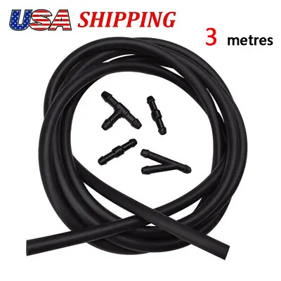 $6.99 • Buy 3m Windscreen Wiper Washer Jet Tube Pipe Hose W/ Connector T Y For Nozzle Pump