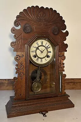 Waterbury Tampa Gingerbread Kitchen Parlor Mantel Table Shelf Clock • $166.84