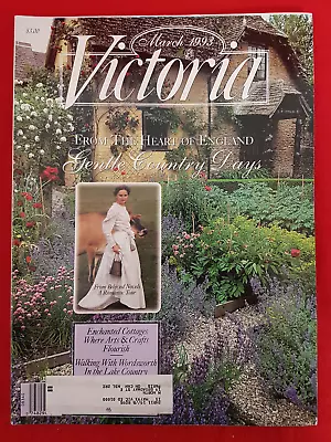 Victoria Magazine. March 1993. From The Heart Of England. Superb Condition. • $5.06