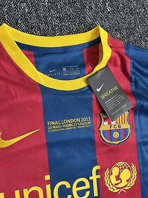 £89.99 • Buy Official Messi T-shirt Barcelona Final 2011 Size L Large Retro Jersey Football
