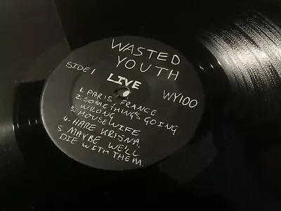 Wasted Youth - Live - 1982 UK LP WY100 - Official But Released As A Bootleg. • £8.99