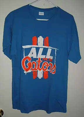 NCAA Florida Gators  All For The Gators  Adult Large Port & Co Blue T-Shirt • $6.95