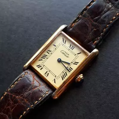 Cartier Must De Cartier Tank Vermeil Unisex 240320N • $1651.06