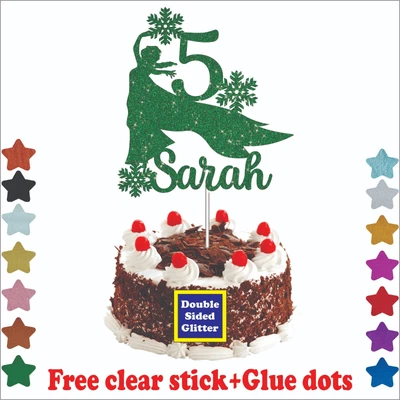 £3.39 • Buy Personalised Snowflake Girl Cake Topper Girl Birthday Party Decor Any Name Age