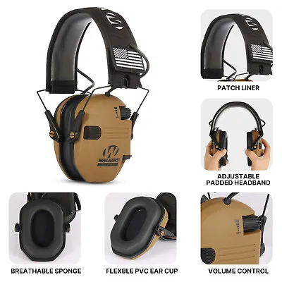 Tactical Electronic Shooting Earmuff Anti-noise Headset Hearing Protection • £26.69