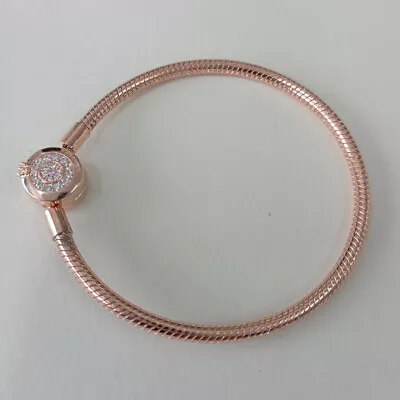 Pandora Moments Crown Snake Sparkling S925 Chain Bracelet ROSE GOLD • £37