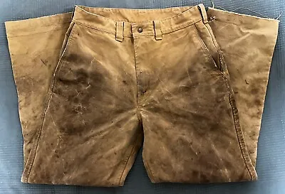 Vintage Filson Waxed Tin Cloth Pants Size 32 • $174.99