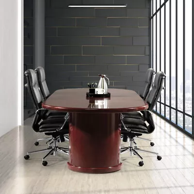 14 Ft Wood Conference Table 168x48 Dark Cherry Finish Modern Table • $3440