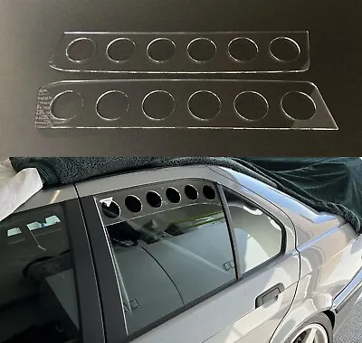 Rear Clear Window Vent Set Rally Drift Stance Visor Set (Fits BMW E36 Sedan) • $89