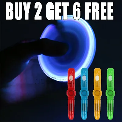 1pc Fidget Spinner Light Up Pen Sensory Toy Autism Stress Relief ADHD Games • £2.66