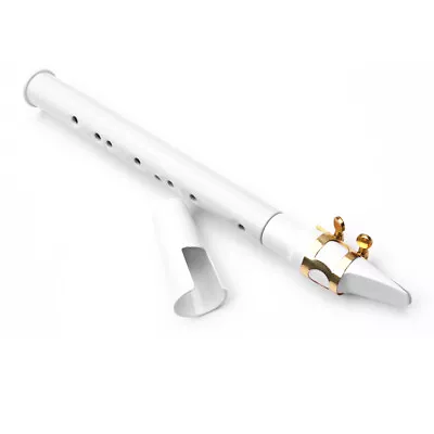 White  Pocket Saxophone Portable Little Sax With Black Carrying Q2I8 • $20.49