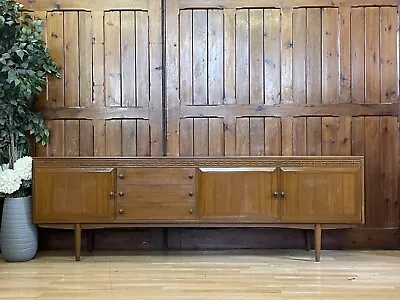 Long Teak Sideboard By Scandart  Scandinavian Danish Style Sideboard Cabinet • £495