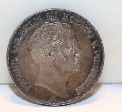 1840 AGERMAN 2 THALER  PRUSSIA Friedrich WILHELM 3. Silver Coin 3 1/2 Gulden F+ • $229.99