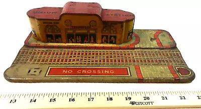 Marx 1830 Tin Union Station Train Depot - Tan + Red Lithographed Version • $10