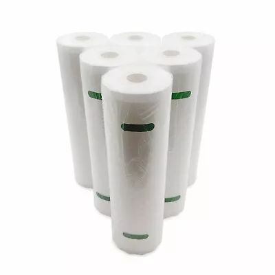 6 Rolls - 11 X50' Roll Vacuum Sealer Premium Bags Food Saver Embossed Bags 4 Mil • $43.99