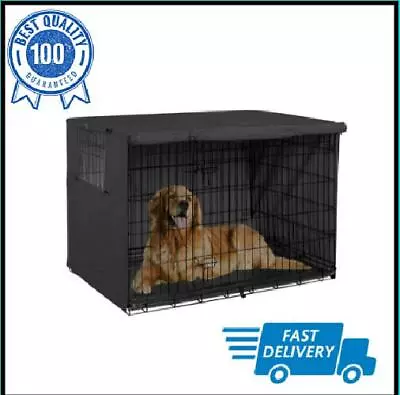 $50.22 • Buy 48  Dog Cage Huge Folding Cover Giant Breed Dog Crate Kennel Pet Wire XL Black