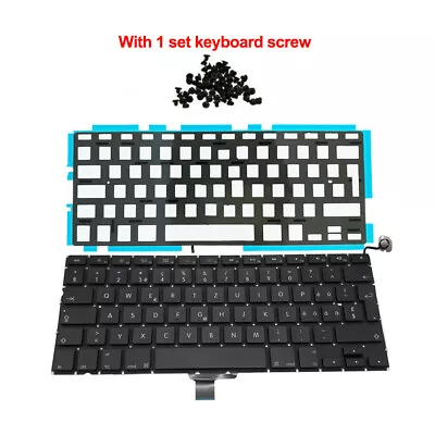 New Swiss Switzerland Keyboard + Backlight Screw For MacBook Pro A1278 2009-2012 • $22.80