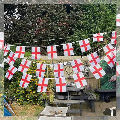 £3.83 • Buy World Cup St George's Day Cross England Flag 33ft Rectangle Bunting 25 Flags